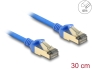 80331 Delock RJ45 mrežni kabel Cat.8.1 F/FTP, uzak, 0,3 m, plavi