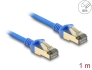 80333 Delock Síťový kabel RJ45, Cat.8.1, F/FTP, tenký, 1 m, modrý