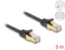 80327 Delock RJ45 Flat Network Cable with braided jacket Cat.6A U/FTP plug to plug 3 m black