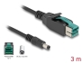 80497 Delock PoweredUSB kabel samec 12 V na DC 5,5 x 2,5 mm samec 3 m