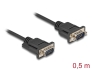 87839 Delock Serial Cable RS-232 D-Sub9 male to male with narrow plug housing 0.5 m