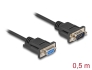 87819 Delock Serial Cable RS-232 D-Sub9 male to female with narrow plug housing 0.5 m