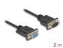 87834 Delock Serial Cable RS-232 D-Sub9 male to female with narrow plug housing 2 m