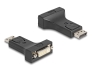 66615 Delock Adapter DisplayPort 1.1-dugós csatlakozó – DVI-csatlakozóhüvely passzív fekete