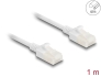 80359 Delock RJ45 Network Cable Cat.6A plug to plug with robust latch for industrial use U/UTP Slim 1 m white