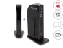 88051 Delock Stație de andocare cu trei ecrane USB Type-C™ cu DisplayLink® 4K / Hub USB / LAN / SD / Audio / PD 96 W