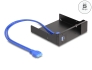 18006 Delock 5.25″ Metall Einbaurahmen für Slim Bay Wechselrahmen mit USB 5 Gbps Hub 