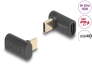 60246 Delock Adapter USB 40 Gbps USB Type-C™ PD 3.1 240 W Stecker zu Buchse gewinkelt 8K 60 Hz 