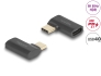 60245 Delock USB Adaptor 40 Gbps USB Type-C™ PD 3.1 240 W tată la mamă, în unghi spre stânga / dreapta 8K 60 Hz