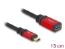 60172 Delock USB 10 Gbps Adaptér USB Type-C™ samec na USB Typ-A samice 15 cm červený kovový