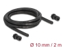 60461 Delock Zaštitni rukavac kabela 2 m x 10 mm s kompletom za ožičenje PG7 nastavka cijevi, crni