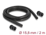 60463 Delock Funda protectora de cable de 2 m x 15,8 mm con juego de conector PG11 negro