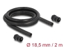 60464 Delock Funda protectora de cable de 2 m x 18,5 mm con juego de conector PG13,5 negro