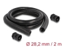 60466 Delock Cable protection sleeve 2 m x 28.5 mm with 2 x PG21 conduit fitting set black