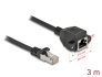87003 Delock Prodlužovací síťový kabel, ze zástrčky S/FTP RJ45 na zásuvku RJ45, Cat.6A, délka 3 m, černý