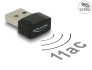 12461 Delock Dwupasmowa karta sieciowa Nano WLAN ac/a/b/g/n USB 2.0, 433 + 150 Mbps