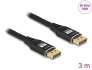 80622 Delock DisplayPort Kabel 8K 60 Hz 3 m schwarz Metall