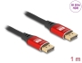 80604 Delock Καλώδιο DisplayPort 8K 60 Hz 1 μ κόκκινο μεταλλικό