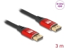 80606 Delock DisplayPort kabel 8K 60 Hz 3 m czerwony metalowy