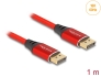 80631 Delock DisplayPort kabel 16K 60 Hz 1 m červený kovový