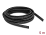 60619 Delock Plastic cable protection conduit in oval shape flexible 13.6 x 6.3 mm - length 5 m black