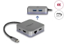87742 Delock USB Type-C™ Dockningsstation för mobila enheter 4K - HDMI / Hubb / LAN / PD 3.0 med LED-belysning 