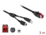 85489 Delock PoweredUSB-kabel hane 24 V > USB Typ-B hane + Hosiden Mini-DIN 3 stift hane 3 m för POS-skrivare och terminaler