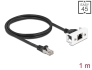 87111 Delock Mrežni produžni kabel za Easy 45 modul S/FTP RJ45 muški na RJ45 ženski Cat.6A 1 m crni