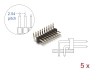 66701 Delock Złącze szpilkowe pin header 10 pin, odstęp 2,54 mm, 2-rząd, kątowe, 5 szt.