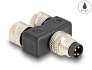 60577 Delock M8 Y-Splitter A-coded 4 pin 1 x male to 2 x female parallel connection