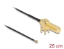 12028 Delock Antena Cable SMA 90° PCB mampara hembra a I-PEX Inc., MHF® 4L macho 1.13 25 cm longitud de hilo 15 mm  