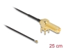 12033 Delock Antena Cable RP-SMA 90° PCB mampara hembra a I-PEX Inc., MHF® 4L macho 1.13 25 cm longitud de hilo 15 mm  