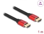 85773 Delock Cablu HDMI cu viteză foarte rapidă 48 Gbps 8K 60 Hz roșu 1 m certificat