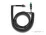 87995 Delock Vinutý kabel ze zástrčkového konektoru RJ50 na zástrčkový konektor PoweredUSB, zástrčkový, 12 V, 3 m, černý