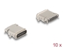 66755 Delock Σύνδεσμος USB 5 Gbps USB Type-C™ θηλυκός 24 pin SMD για τοποθέτηση συγκόλλησης αδιάβροχος 10 τεμάχια