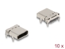 66805 Delock Conector USB 5 Gbps USB Type-C™ hembra SMD de 24 pines para montaje en soldadura 10 piezas