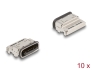 66944 Delock USB 5 Gbps USB Type-C™ femelle, connecteur SMD 24 broches pour montage à souder, étanche, 10 unités