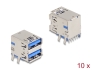 66950 Delock USB 5 Gbps Type-A female double row 18 pin THT connector for through-hole mounting 90° angled 10 pieces