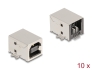66952 Delock USB 2.0 Typ-B Buchse 4 Pin SMD Steckverbinder zur Lötmontage 90° gewinkelt 10 Stück