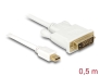 83986 Delock Kabel mini DisplayPort 1.1 Stecker > DVI 24+1 Stecker 0,5 m