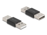 65108 Delock Adapter Gender Changer USB 2.0 Typ-A Stecker zu Stecker Metall