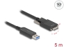 83211 Delock Aktivni optički kabel USB 10 Gbps-A muški > USB 10 Gbps Tipa Micro-B muški s vijcima 5 m