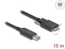 83217 Delock Cablu optic activ USB 10 Gbps-A tată > USB 10 Gbps Tip Micro-B tată cu şuruburi 15 m