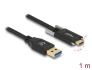 83718 Delock Cablu SuperSpeed USB 10 Gbps (USB 3.2 Gen 2) Tip-A tată la USB Type-C™ tată cu șuruburi pe părțile laterale, 1 m