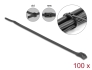19465 Delock Cable tie with flat head L 110 x W 2.5 mm 100 pieces black