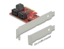 89042 Delock Carte 6 ports SATA PCI Express x4 - Facteur de forme à profil bas