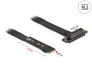64132 Delock M.2 Key M to PCIe x4 NVMe Adapter angled with 20 cm cable