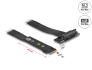 64135 Delock M.2 Key M to U.2 SFF-8639 NVMe Adapter angled with 20 cm cable