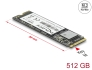 54080 Delock M.2 SSD PCIe / NVMe Clave M 2280 - 512 GB 