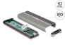 42001 Delock Externt hölje för M.2 NVMe PCIe SSD med SuperSpeed USB 20 Gbps (USB 3.2 Gen 2x2) USB Type-C™ honkoppling - verktygslös